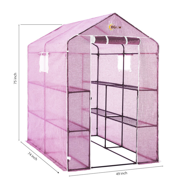 OGrow Machrus Ogrow PE Greenhouse Replacement Cover for Outdoor Walk in